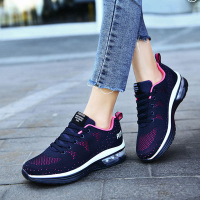 Damen Air-Cushioned Lifestyle-Sneaker mit atmungsaktivem Mesh-Obermaterial Fudus