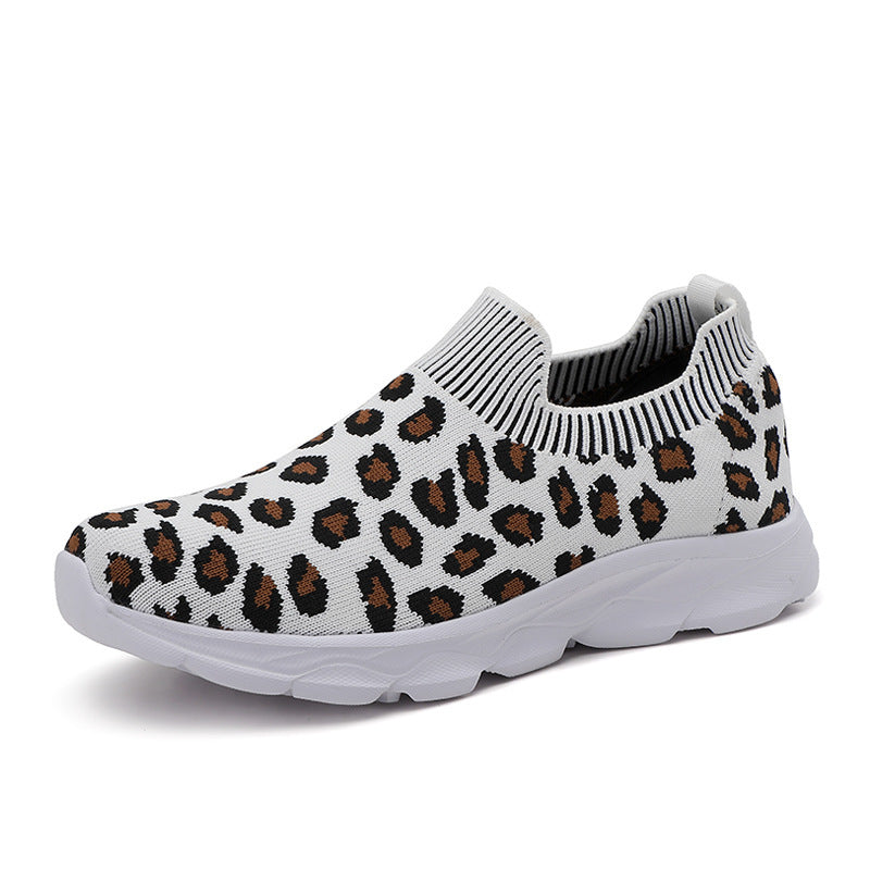Damen Slip-On Komfort Sneaker mit modernem Leopardenmuster Fudus