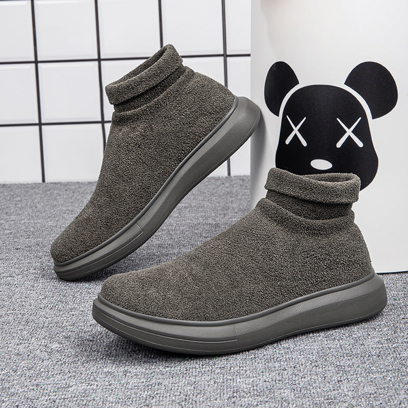 Damen Gemütliche Knöchelhöhe Strick Sneakers Fudus