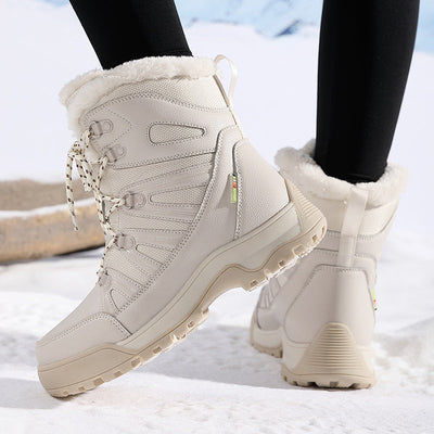 Damen Isolierte Wasserdichte Winterstiefel mit Plüschfutter Fudus