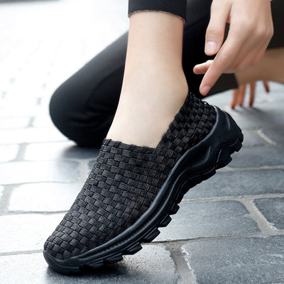 Damen Atmungsaktive Schlupf Schuhe mit Flexiblem Mesh-Obermaterial Fudus