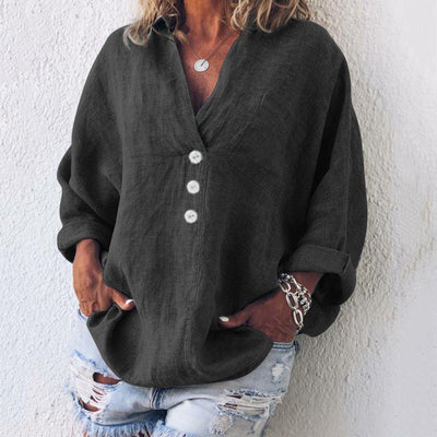 Nancy® | Eleganter Pullover aus Baumwolle und Leinen