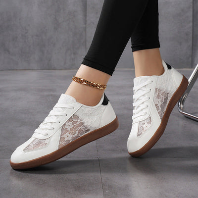 Damen Spitze-Overlay Freizeit Sneaker Fudus