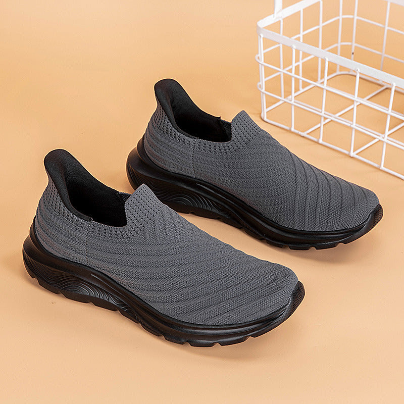 Damen Slip-On Komfort Sneakers mit gepolsterten Einlegesohlen und atmungsaktivem Strick-Obermaterial Fudus