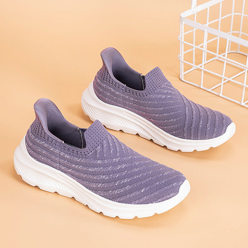Damen Slip-On Komfort Sneakers mit gepolsterten Einlegesohlen und atmungsaktivem Strick-Obermaterial Fudus