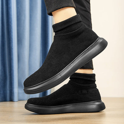 Damen Gemütliche Knöchelhöhe Strick Sneakers Fudus