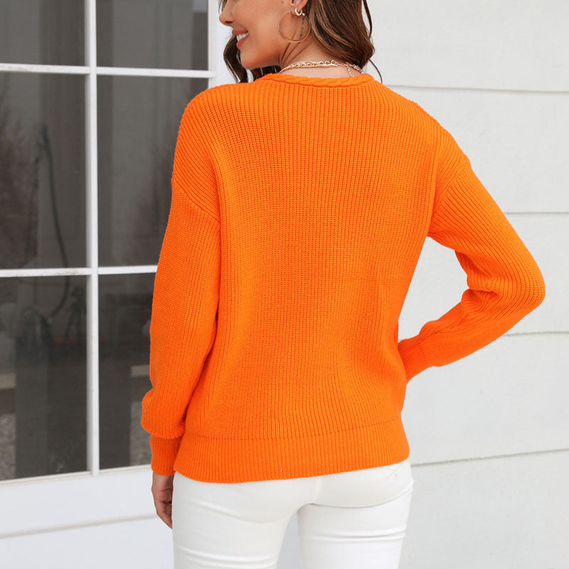 Strickpullover mit V-Ausschnitt | Strukturstrick | Schlicht & Elegant