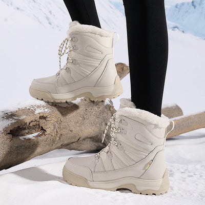 Damen Isolierte Wasserdichte Winterstiefel mit Plüschfutter Fudus