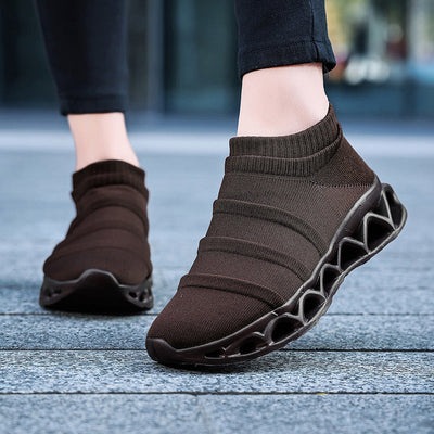 Damen Leichte Slip-On Sport Sneakers mit Atmungsaktivem Mesh-Design Fudus