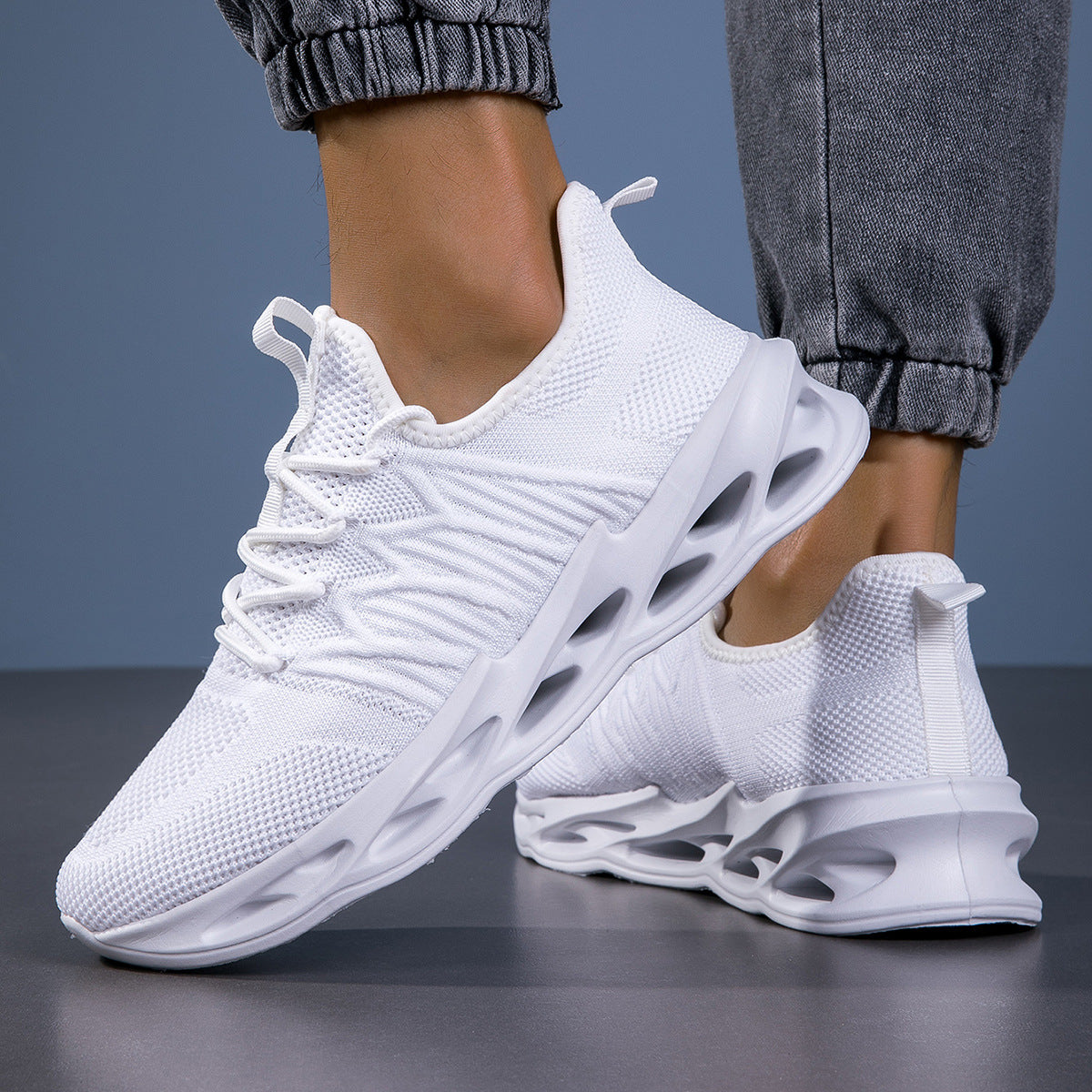 Unisex Leichtgewicht Atmungsaktive Lauf Sneakers mit Verbesserter Dämpfung Fudus