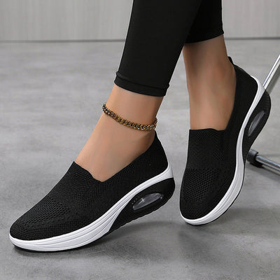 Damen Atmungsaktive Slip-On Lauf-Sneaker mit Luftkissen Unterstützung Fudus