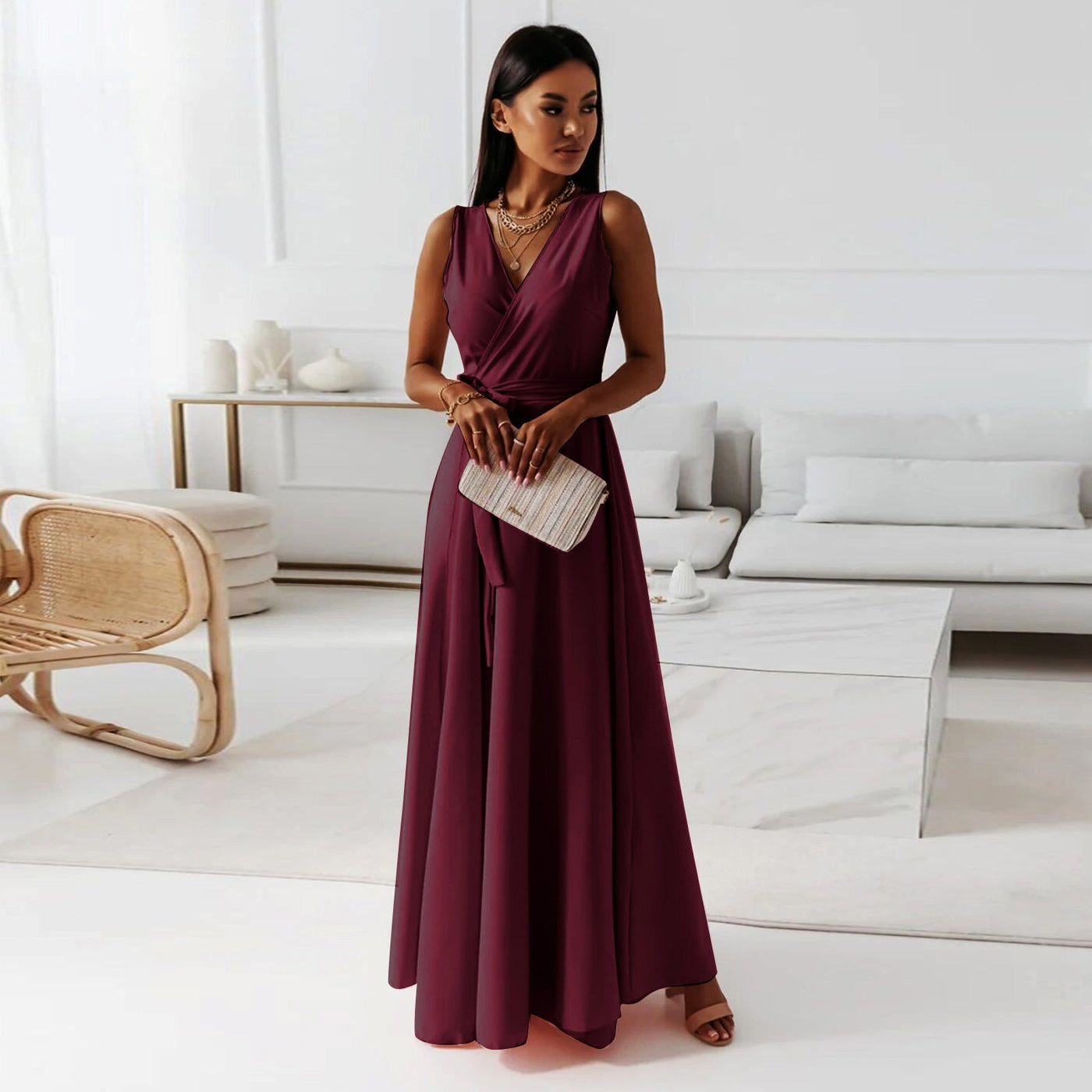Verdalia™ – Elegantes Abendkleid für Damen mit V-Ausschnitt