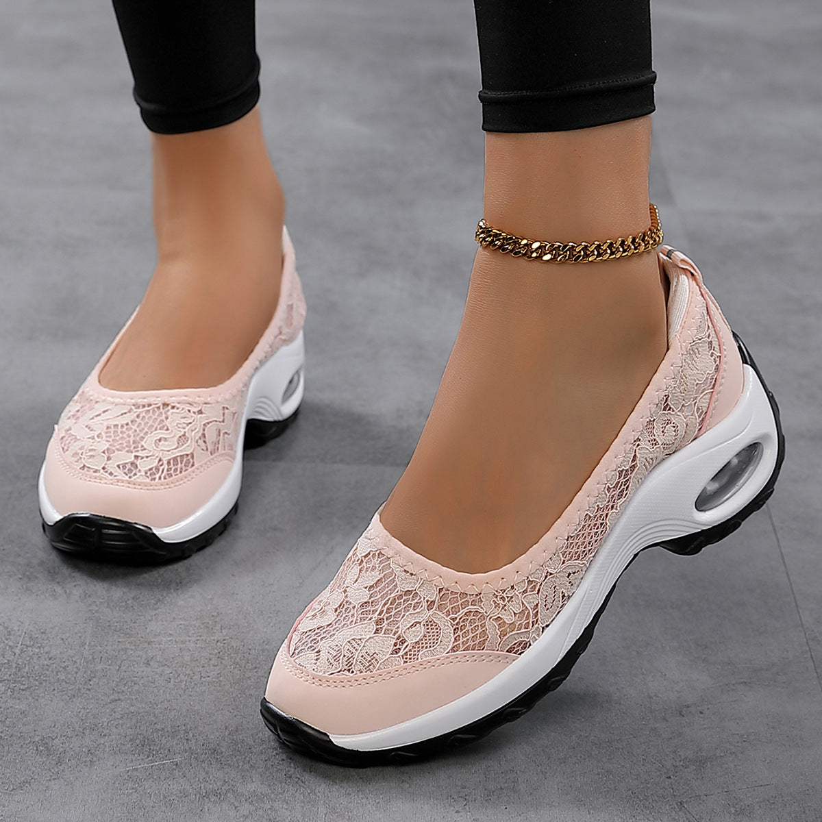 Damen Atmungsaktive Spitzen Slip-On Sneaker Fudus