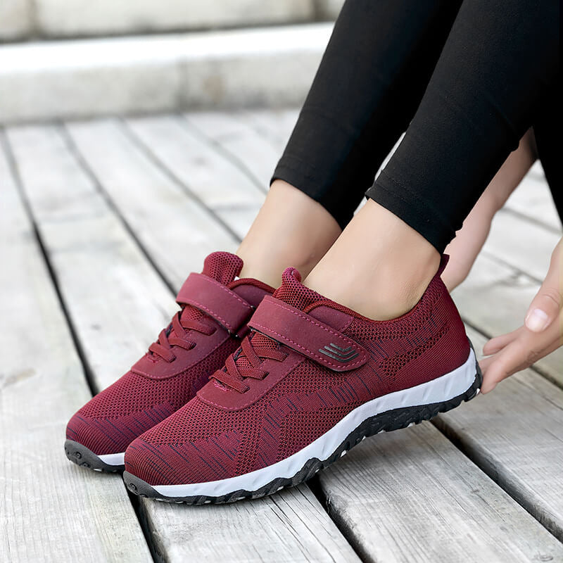 Damen Vielseitige Komfort Sport Sneakers mit verstellbarem Riemen Fudus