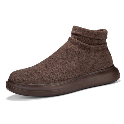 Damen Gemütliche Knöchelhöhe Strick Sneakers Fudus