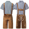 Schwarz kariertes Oberteil + braune Hose