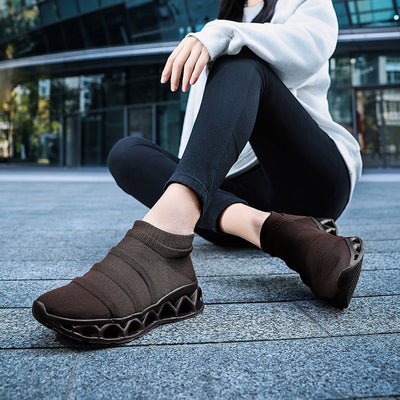 Damen Leichte Slip-On Sport Sneakers mit Atmungsaktivem Mesh-Design Fudus