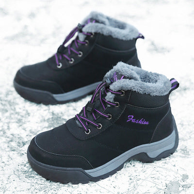 Damen isolierte Winterstiefel mit gemütlichem Kunstfellfutter Fudus