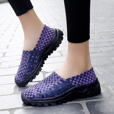 Damen Atmungsaktive Schlupf Schuhe mit Flexiblem Mesh-Obermaterial Fudus