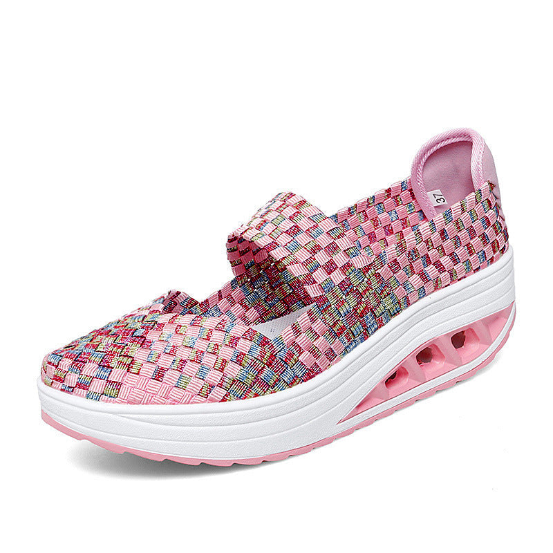 Damen Komfort Woven Slip-On Sneakers Fudus