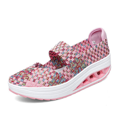 Damen Komfort Woven Slip-On Sneakers Fudus