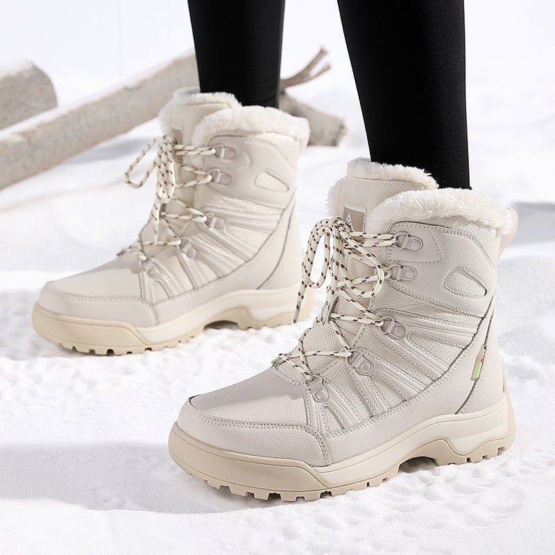 Damen Isolierte Wasserdichte Winterstiefel mit Plüschfutter Fudus