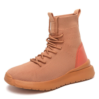 Damen High-Top Sock-Style Sneakers mit atmungsaktivem Strick-Obermaterial Fudus