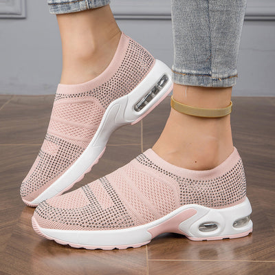 Damen Freizeit Atmungsaktive Strick Sneaker mit Luftkissenteknologie Fudus