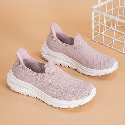 Damen Slip-On Komfort Sneakers mit gepolsterten Einlegesohlen und atmungsaktivem Strick-Obermaterial Fudus