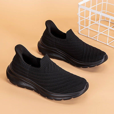 Damen Slip-On Komfort Sneakers mit gepolsterten Einlegesohlen und atmungsaktivem Strick-Obermaterial Fudus