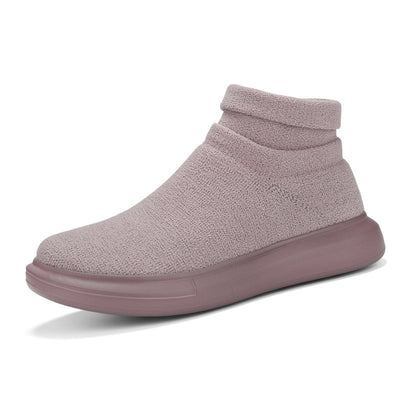 Damen Gemütliche Knöchelhöhe Strick Sneakers Fudus