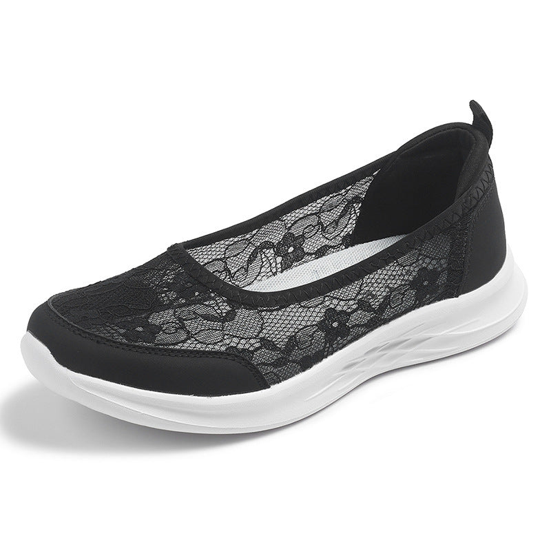 Damen Elegante Spitzen Slip-On Sneaker Fudus