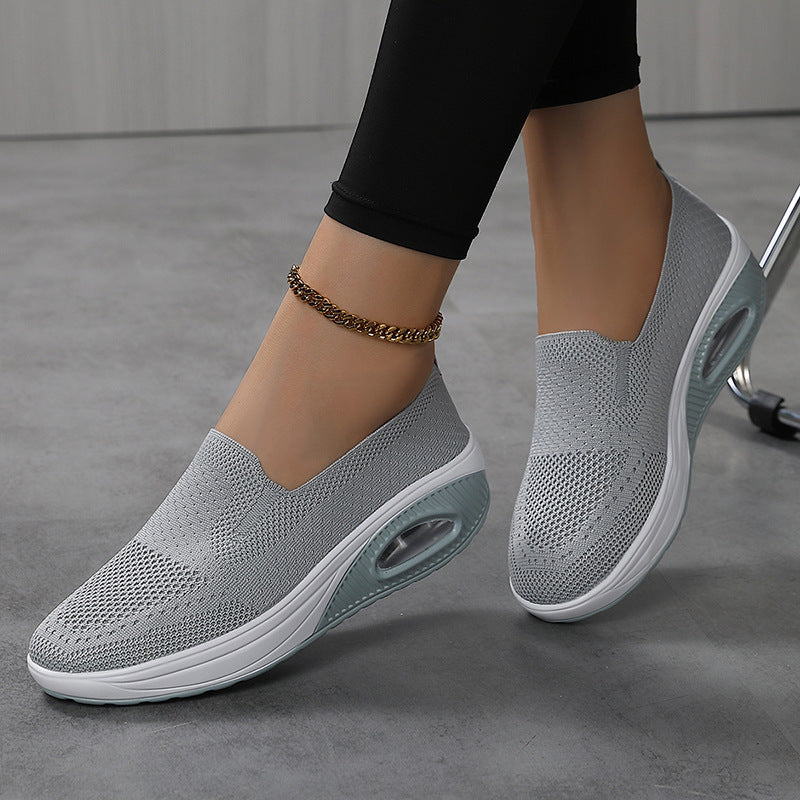 Damen Atmungsaktive Slip-On Lauf-Sneaker mit Luftkissen Unterstützung Fudus