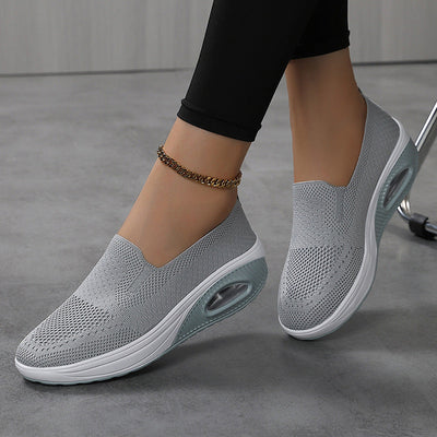 Damen Atmungsaktive Slip-On Lauf-Sneaker mit Luftkissen Unterstützung Fudus