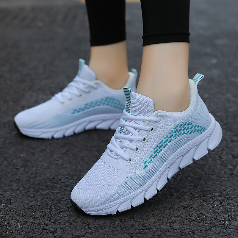 Damen Leichte Lauf Sneakers mit Atmungsaktivem Strick-Obermaterial Fudus