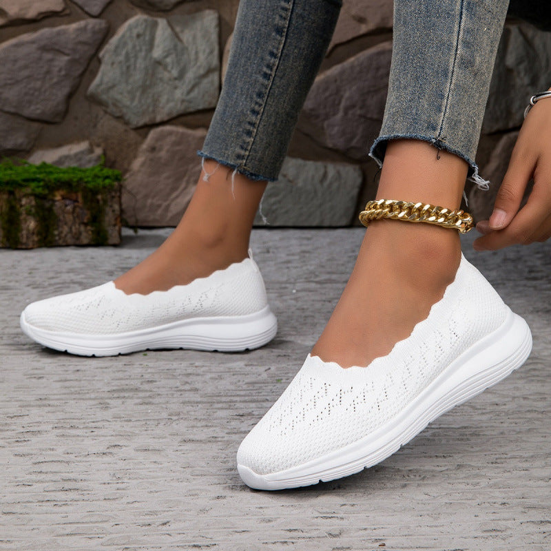 Damen Leichte Slip-On Strick-Sneaker Fudus