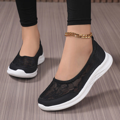 Damen Elegante Spitzen Slip-On Sneaker Fudus