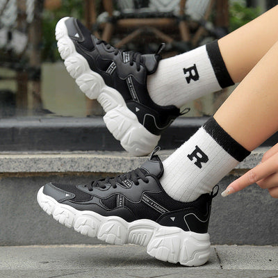 Damen Chunky Mesh Sport Sneakers mit verbesserter Dämpfung Fudus