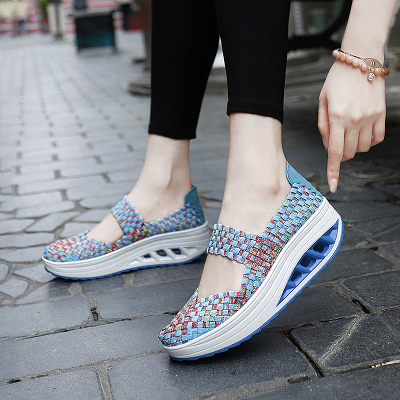 Damen Komfort Woven Slip-On Sneakers Fudus