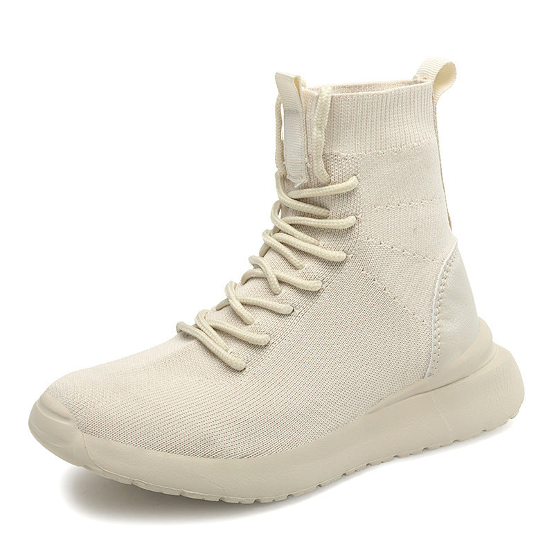 Damen High-Top Sock-Style Sneakers mit atmungsaktivem Strick-Obermaterial Fudus