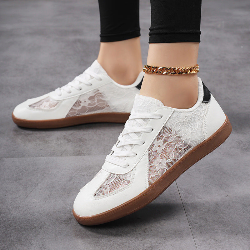 Damen Spitze-Overlay Freizeit Sneaker Fudus