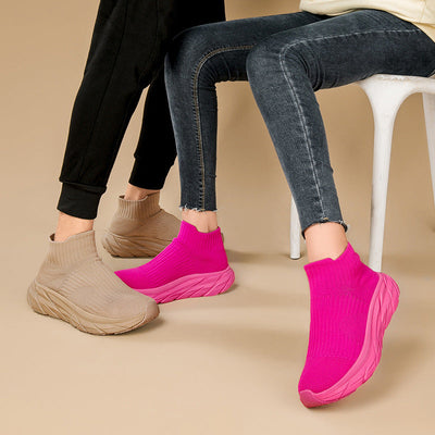 Damen High-Top Performance Strick-Sneaker mit Dämpfung Fudus