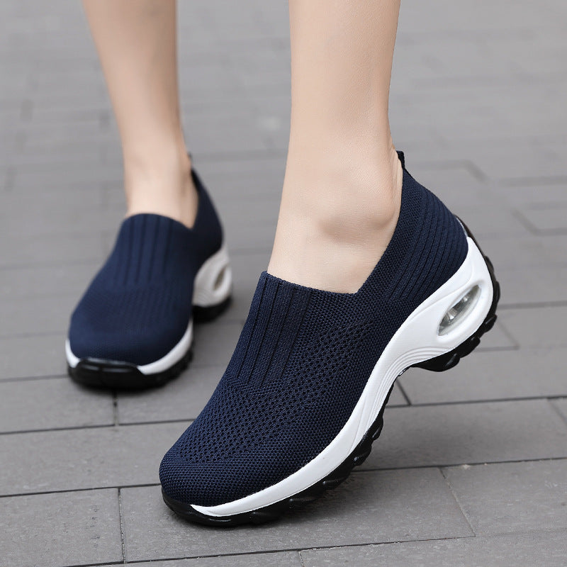 Damen Slip-On Komfort Walkingschuhe mit Air Cushion Technologie Fudus