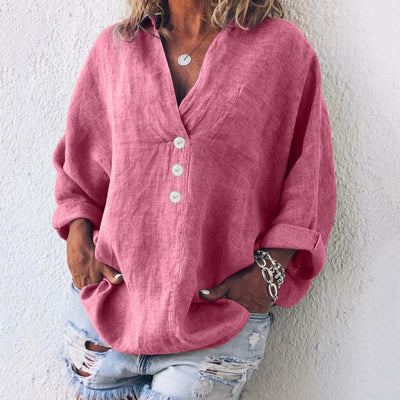 Nancy® | Eleganter Pullover aus Baumwolle und Leinen