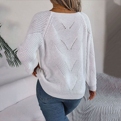 Strickpullover mit Knopfdetails | Karree-Ausschnitt | Femininer Feinstrick
