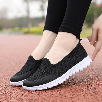 Damen Slip-On Komfort Sneakers mit atmungsaktivem Strick-Obermaterial Fudus