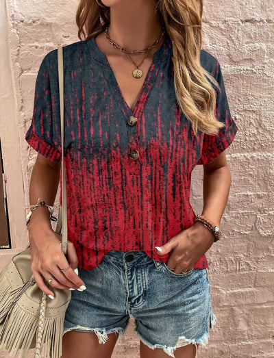 Bluse mit Knopfleiste | Florales Muster | Lässiger Stil