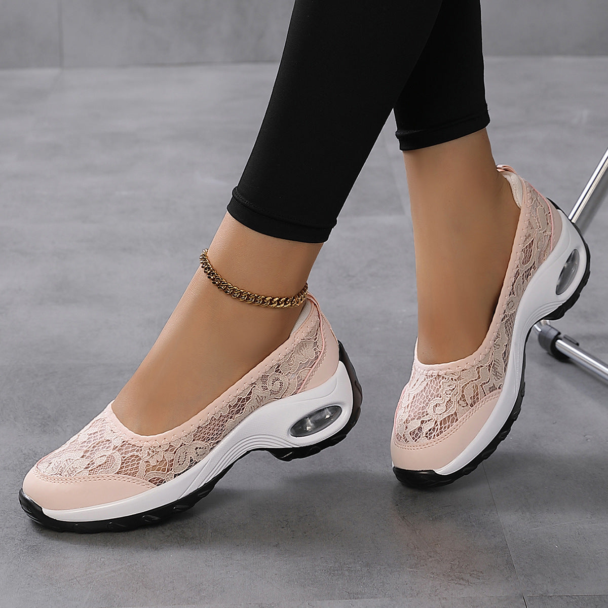 Damen Atmungsaktive Spitzen Slip-On Sneaker Fudus