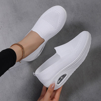 Damen Atmungsaktive Slip-On Lauf-Sneaker mit Luftkissen Unterstützung Fudus