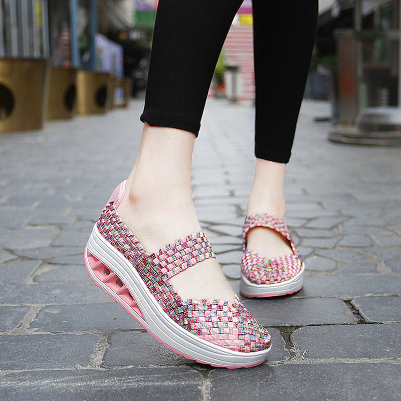 Damen Komfort Woven Slip-On Sneakers Fudus